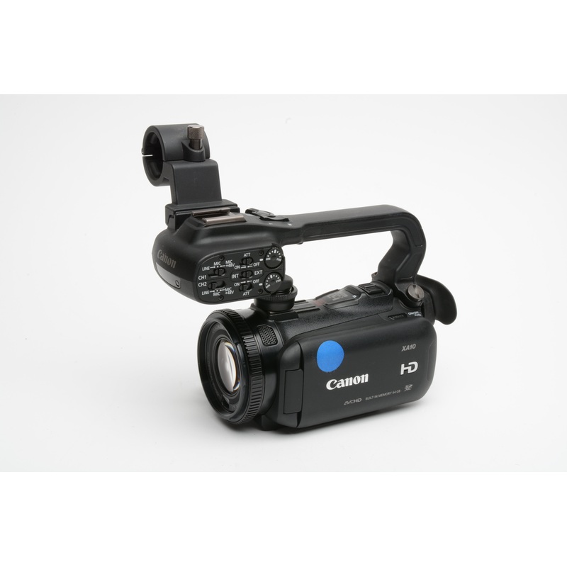 Canon XA10 Digital video camcorder w/batt, remote, handle, hood, Clean!