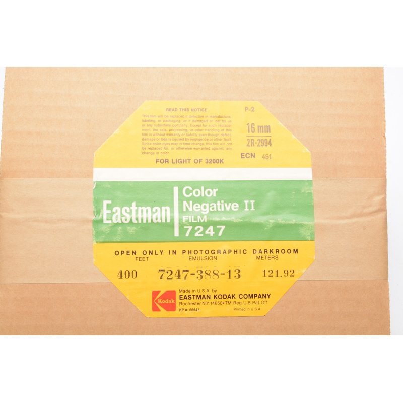 Kodak Eastman 7247 Color Negative II 16mm 400″ film