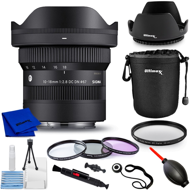 Sigma 10-18mm f/2.8 DC DN Contemporary Lens (Sony E) 207965 – 10PC Accessory Kit