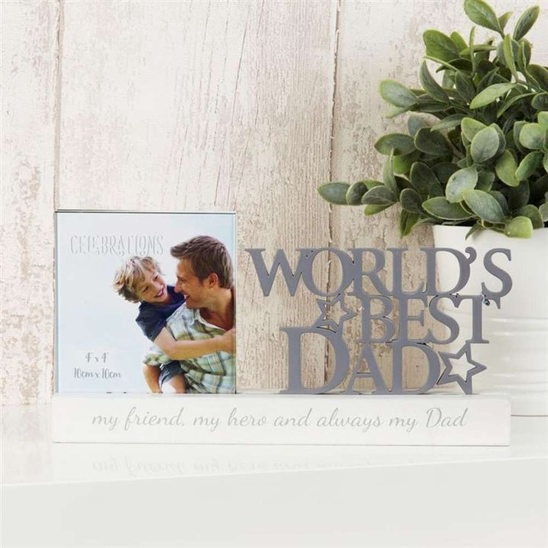 World’s Best Dad Photo Frames – 4×4 Inch Photo