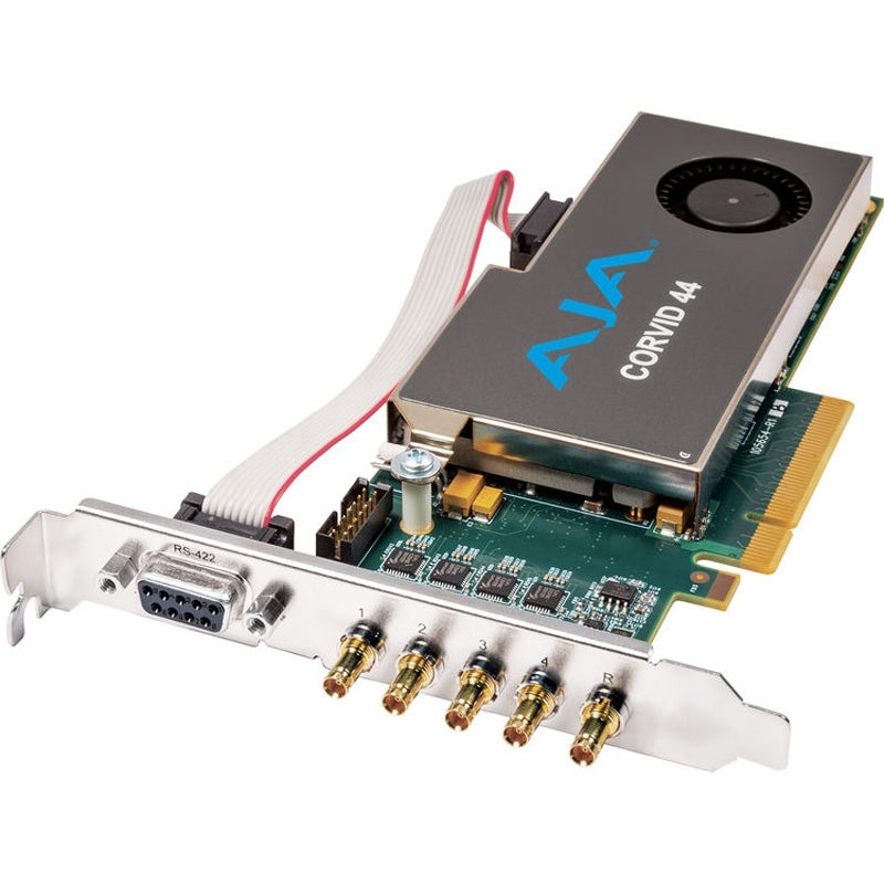 AJA Corvid 44 T Flexible Multi-Format I/O –  CRV44-T-R0 CRV44-T-R0 Corvid 44 T – 8-Lane PCIe 2.0, 4-Channel I/O Independent Raster, 4K Capable, Tall Bracket, Includes 5x 101999-02 Cables (IN STOCK)