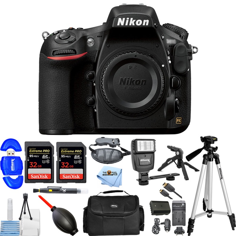 Nikon D810 DSLR Camera (Body Only) – 15PC Accessory Bundle
