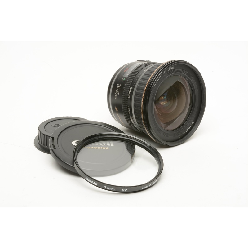 Canon EF 20-35mm f/3.5-4.5 Zoom Lens w/ UV Filter, Caps