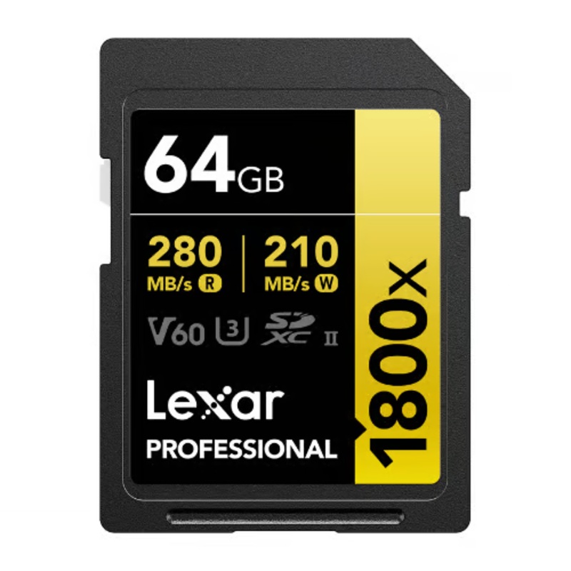 LEXAR SDXC UHS-II PRO 64GB 280MB/S MEMORY CARD