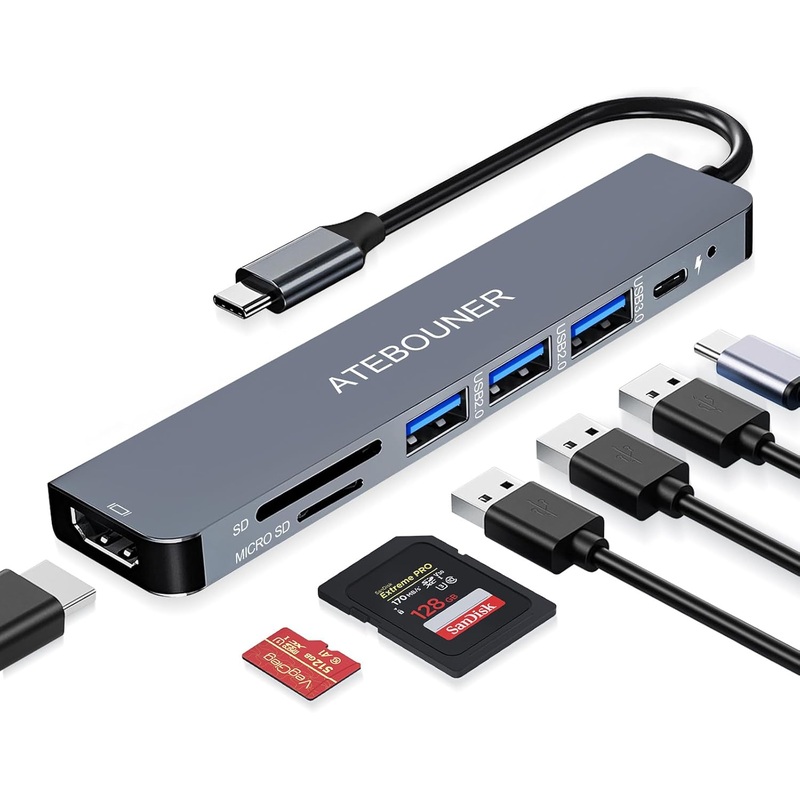MacBook Adapter Multiport USB C hub multiport Adapter, Very clean, tested