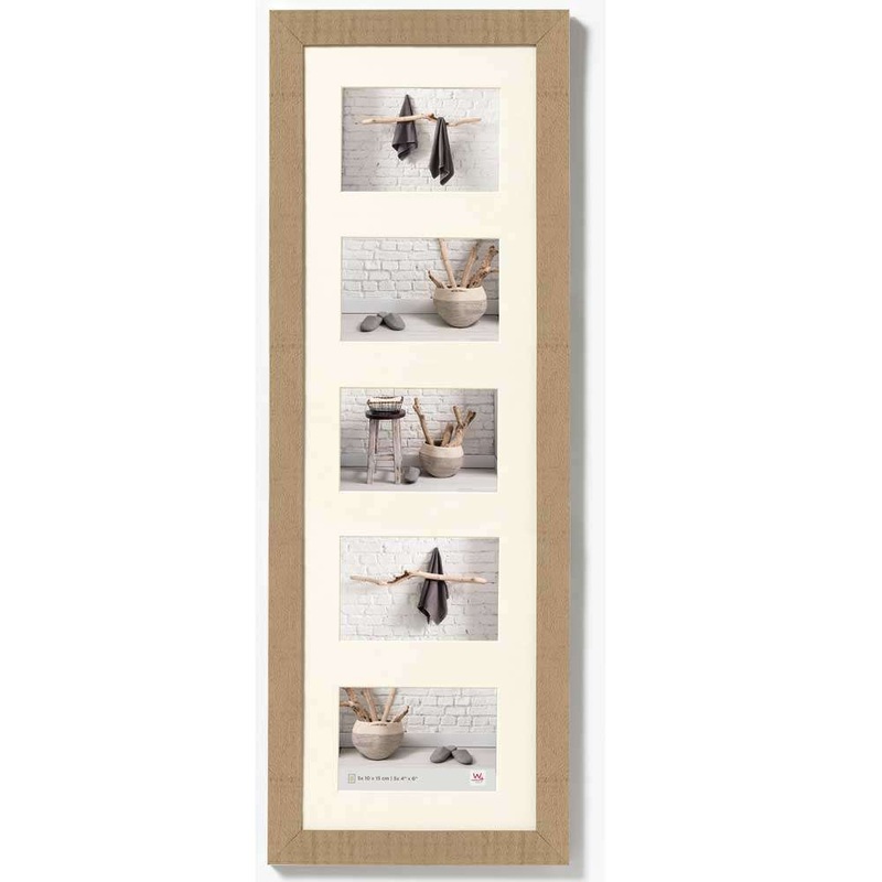 Walther Home Wooden Picture Frame – 28×9 inch – (Insert for 5x 6×4 inch) Beige Brown