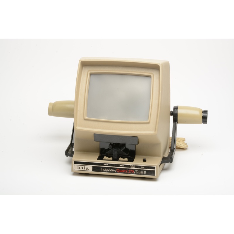 Baia Dual 8 motorized movie film editor Instaview Quartz 270 7.5″ screen, tested