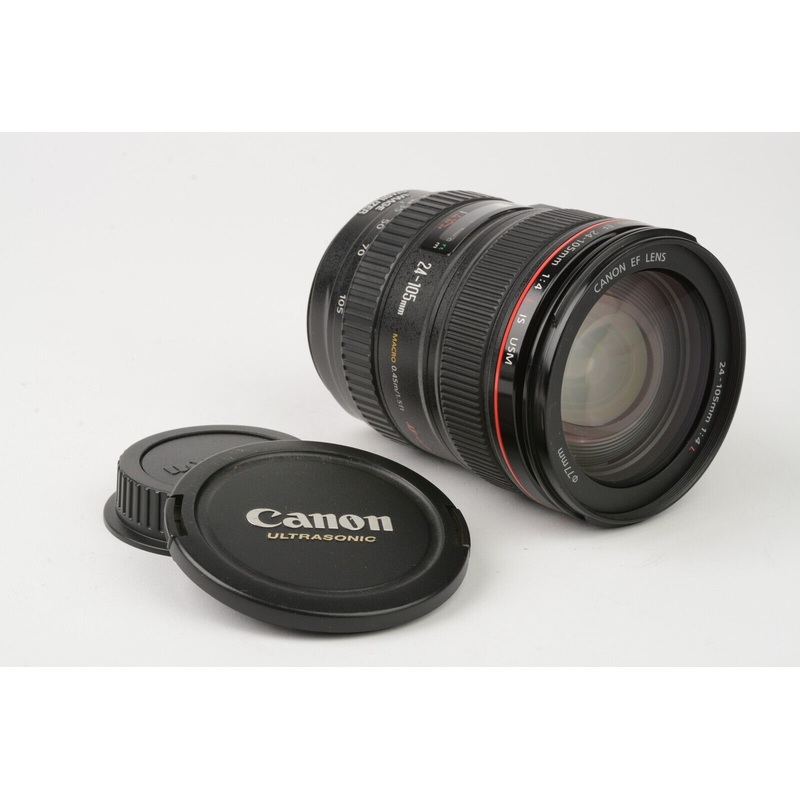 Canon EF 24-105mm f4 L USM Macro Zoom Lens, Very Sharp + Tested + Caps