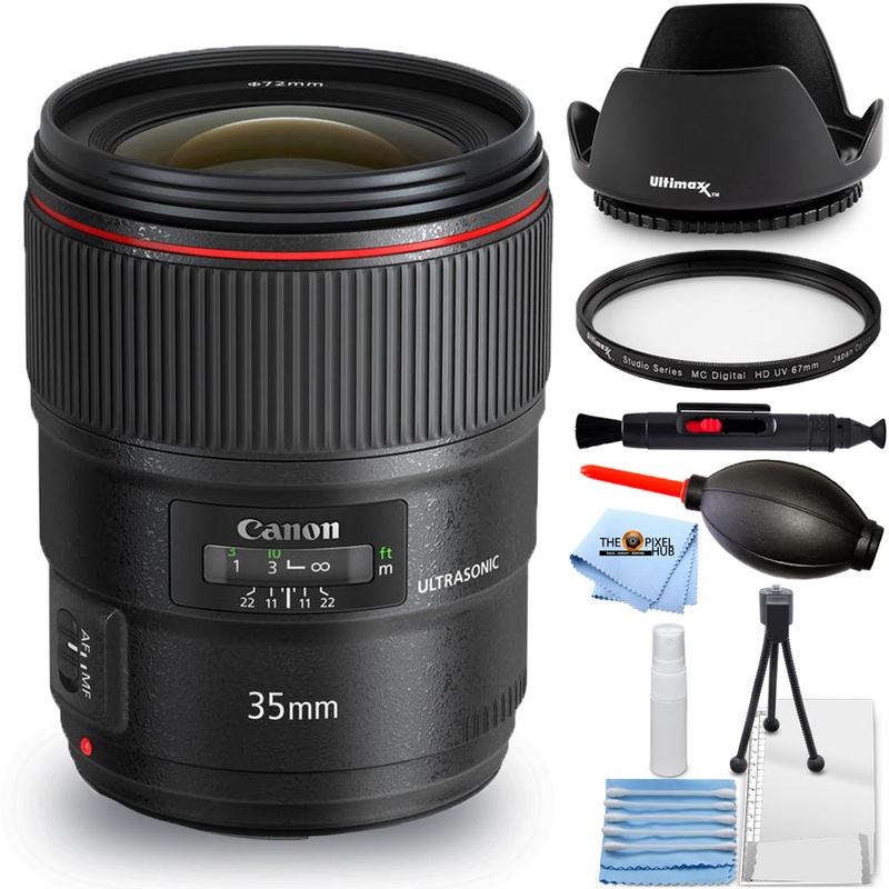 Canon EF 35mm f/1.4L II USM Lens 9523B002 – 7PC Accessory Bundle