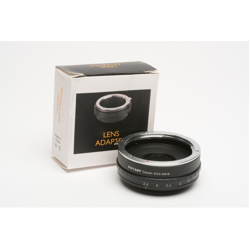 Fotasy Canon EOS lens to Micro 4/3 mount body w/Aperture control adapter, Mint