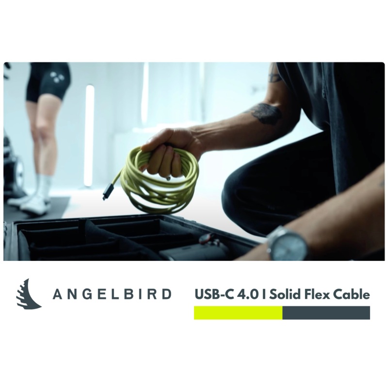 ANGELBIRD USB-C CABLE 4.0 RIGHT ANGLE LIME 32CM