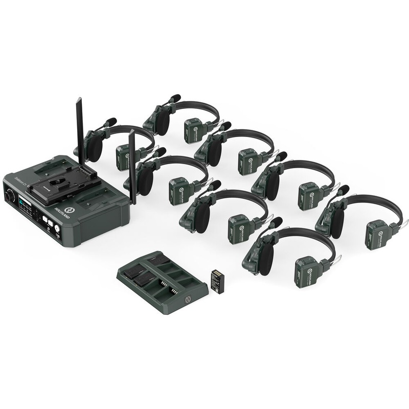 Hollyland Solidcom C1 Full Duplex Wireless Intercom Headsets System with Hub Station – 5802-HUB8S