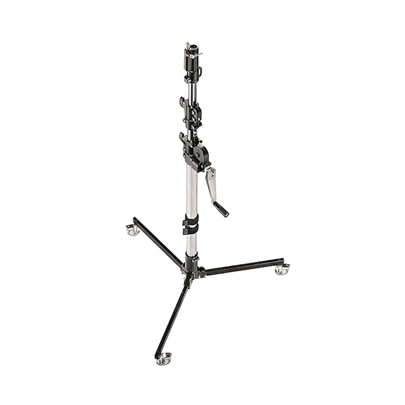 Manfrotto Low Base 3-Section Wind Up Stand with Braked Wheels
