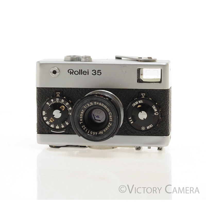 Rollei 35 Chrome 35mm Camera w/ 40mm f3.5 Tessar Lens -Good Meter- [EXC-]