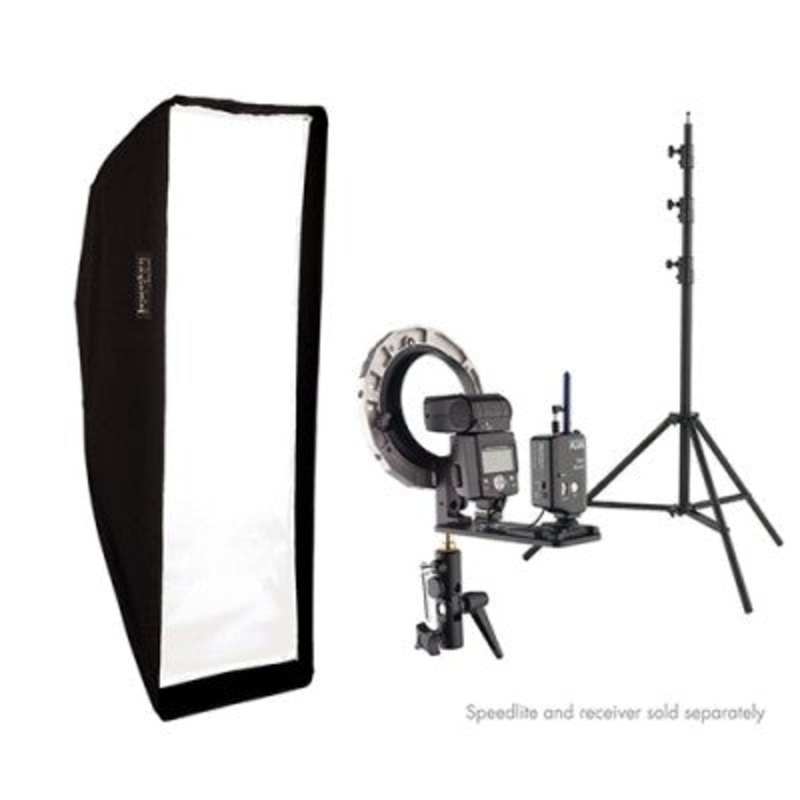 Westcott The Ultimate Flash Kit with Magic Slipper, Stand & 18″ x 42″ Box – 2333