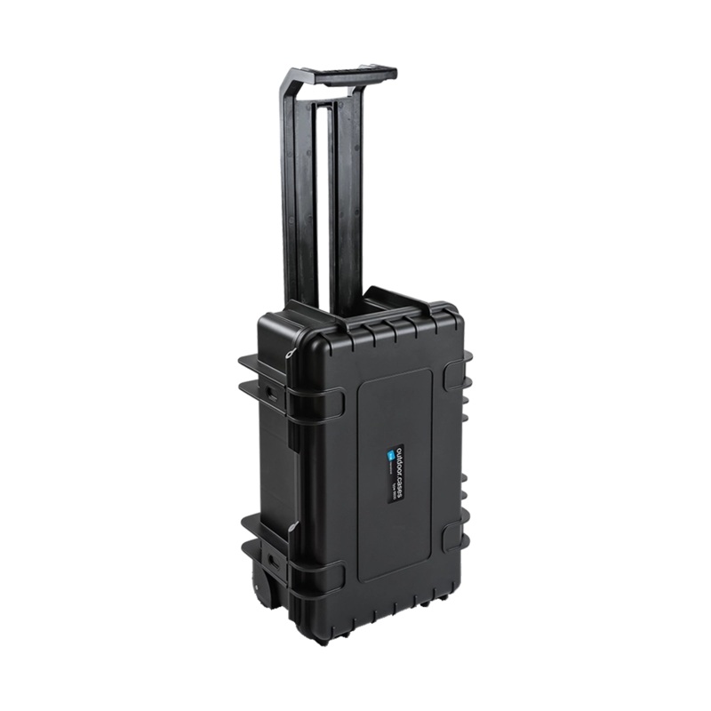 B&W Type 6600 Black Case With Dividers on Wheels