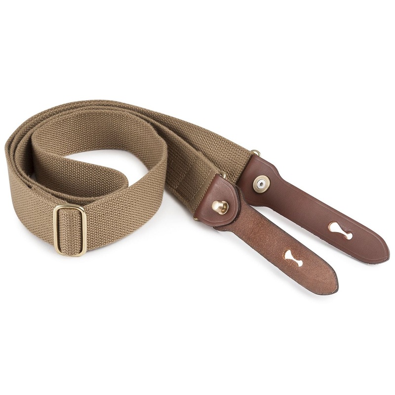 Billingham Stowaway Sling Khaki Webbing / Tan Leather / Brass