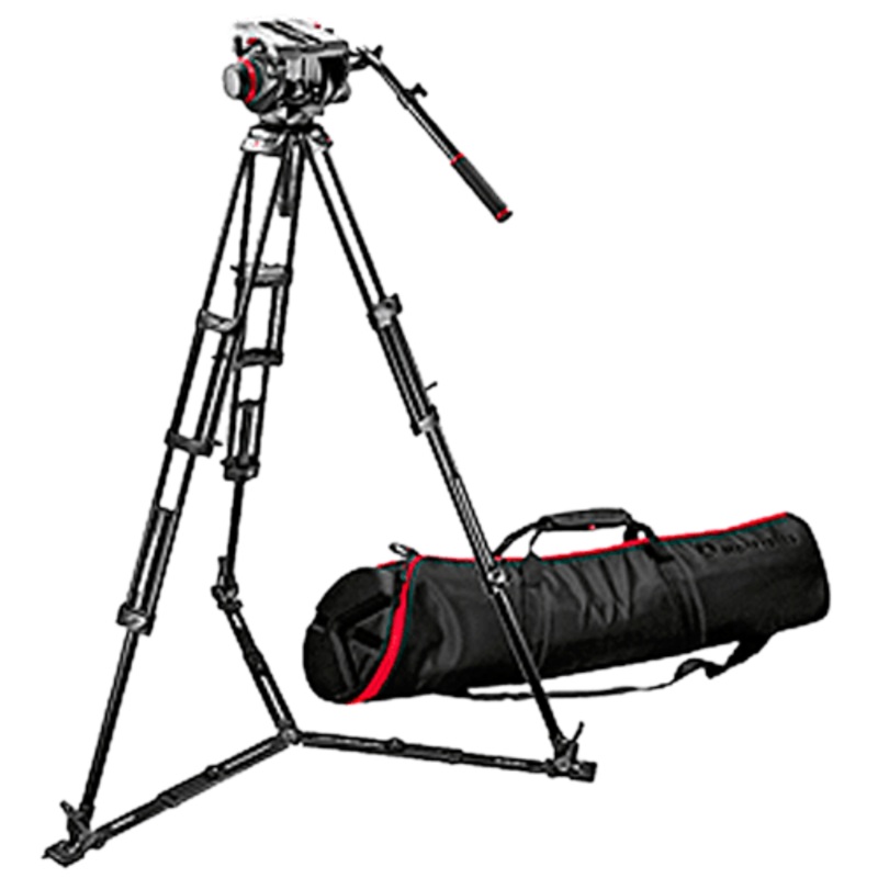 Manfrotto 509HD Head + 545GB Legs + 100PN Bag Pro Video Tripod Kit