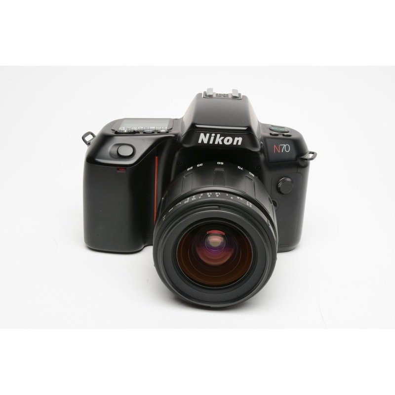 Nikon N70 35mm SLR w/AF 28-80mm F3.5-5.6 zoom, strap, sky, book, great!