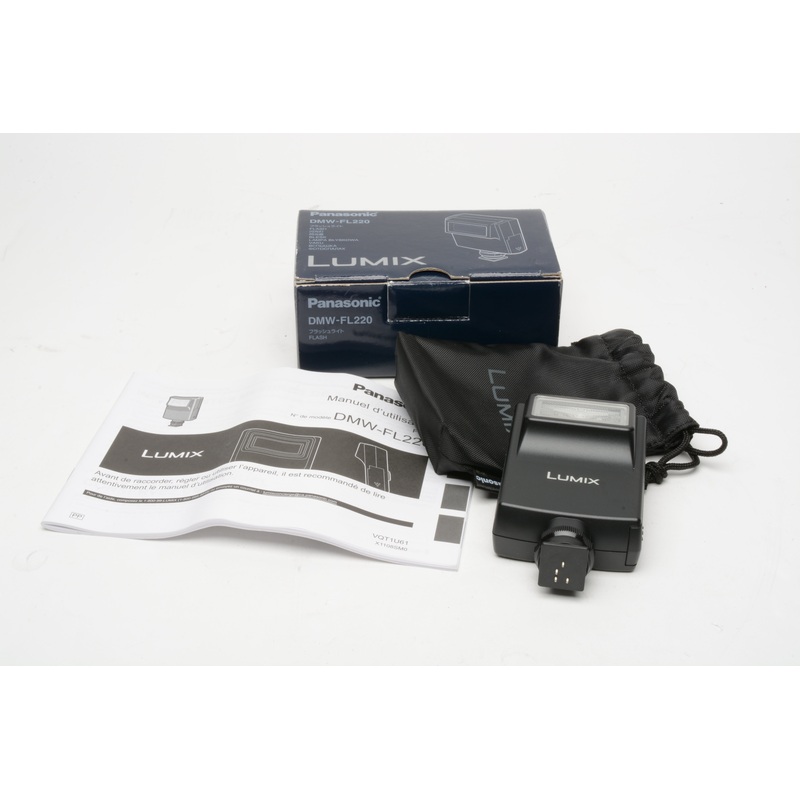 Panasonic Lumix DMW-FL220 Flash, Mint, Boxed, pouch+manual