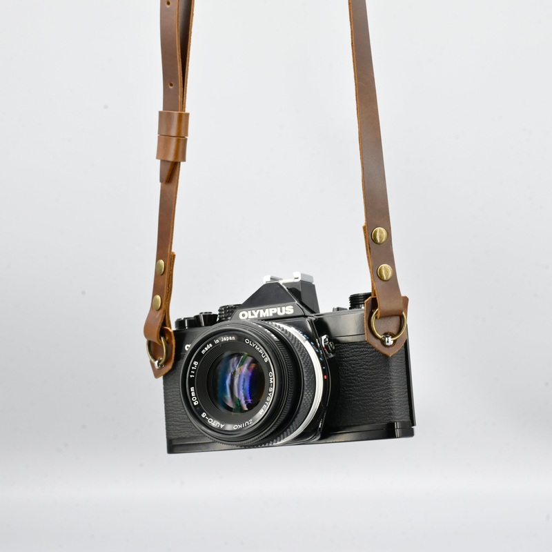Leather Camera Strap Black