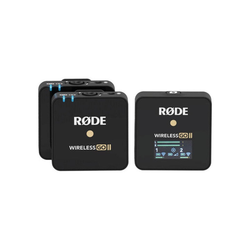 RODE Wireless GO II 2-Person Compact Digital Wireless Microphone System/Recorder (2.4 GHz, Black)