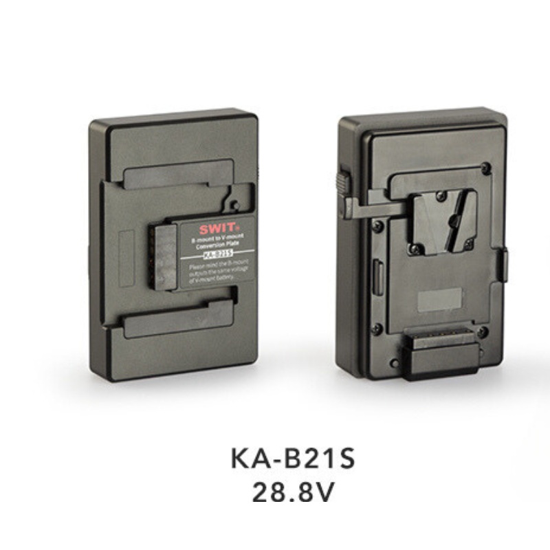 SWIT KA-B21S V-MOUNT BATTERY PLATE FOR B-MOUNT DEVICES/CAMERAS, 28.8V, HIGH LOAD