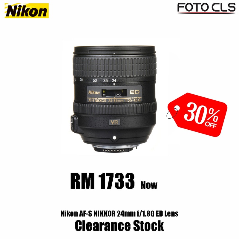 (Clearance) Nikon AF-S NIKKOR 24mm f/1.8G ED Lens