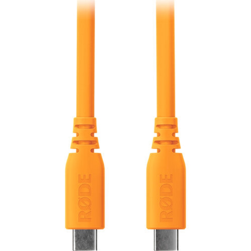 RODE SC27 SuperSpeed USB-C to USB-C Cable (Orange, 6.6′)