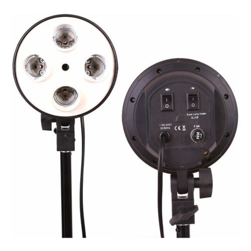 Socket Para 4 Bombillos luz continua para trpode