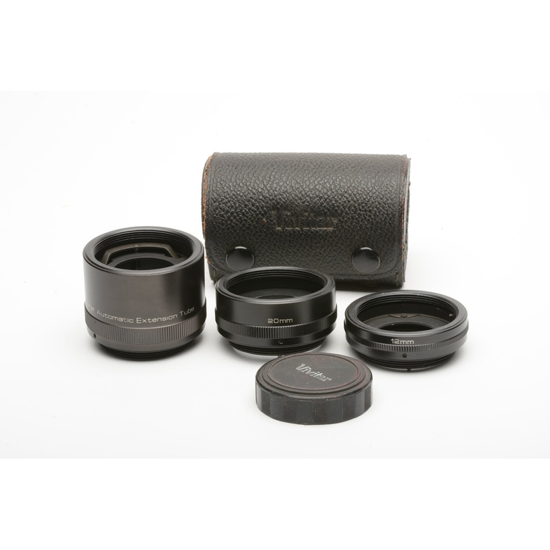 Vivitar AT-1 Extension tube set (12, 20, 36mm set) M42 mount, case