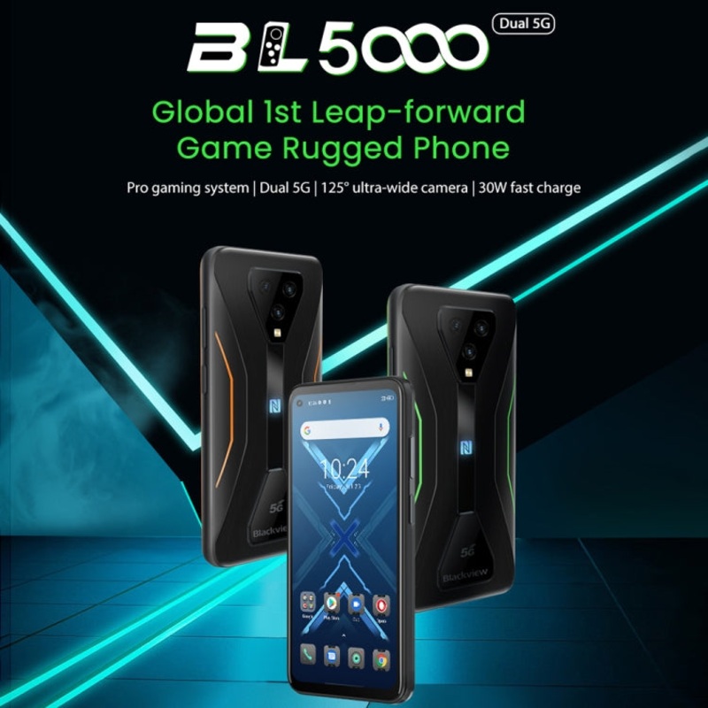 Blackview BL5000 5G Game Rugged Phone 8GB+128GB Black