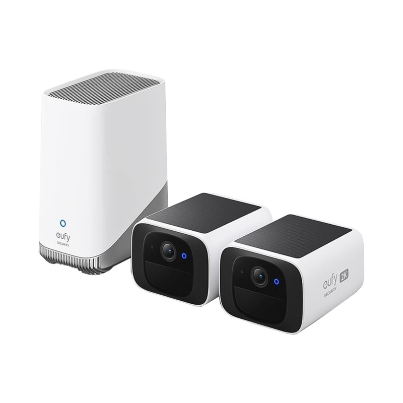 Eufy Security SoloCam S220 Solar Powered Security Cameras with Homebase 3 and SATA SSD 512GB