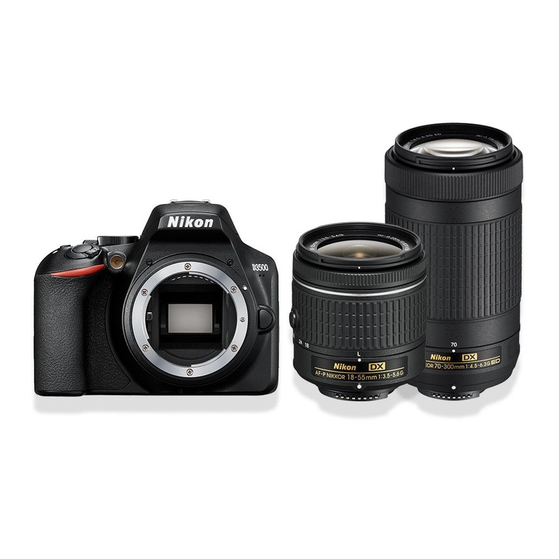 Cmara Nikon D3500 Kit lentes 18-55 + 70-300