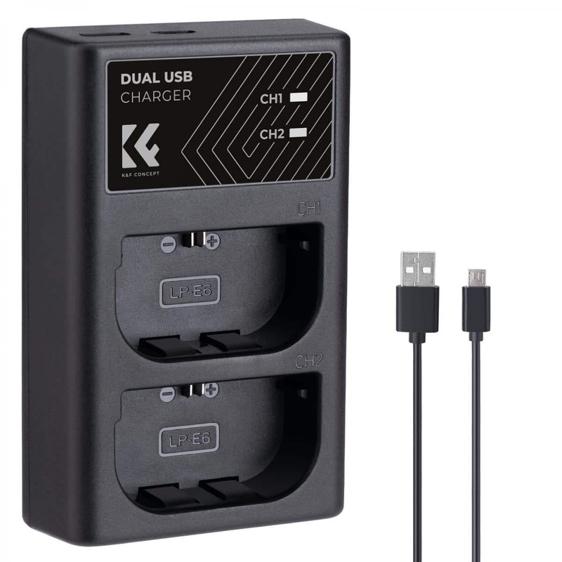 K&F CONCEPT DUAL CHARGER FOR CANON LP-E6NH BATTERY