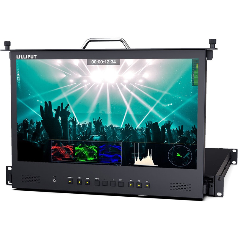 LILLIPUT RM-1731S 17.3-inch HDMI/SDI 1x Drawer Panel 1U Rack-Mountable Monitor with Daisy-Chain Remote Control