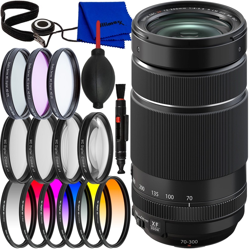 FUJIFILM XF 70-300mm f/4-5.6 R LM OIS WR Lens 16666868 – 8PC Accessory Bundle
