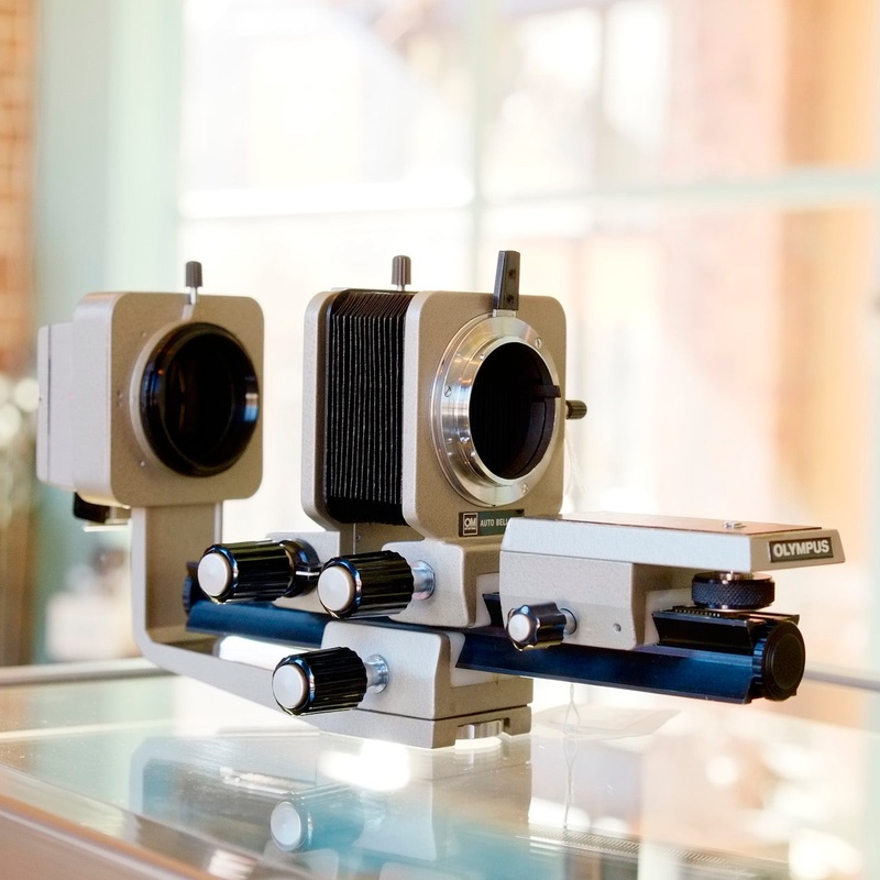 Olympus OM Auto Bellows with slide copier & camera mount
