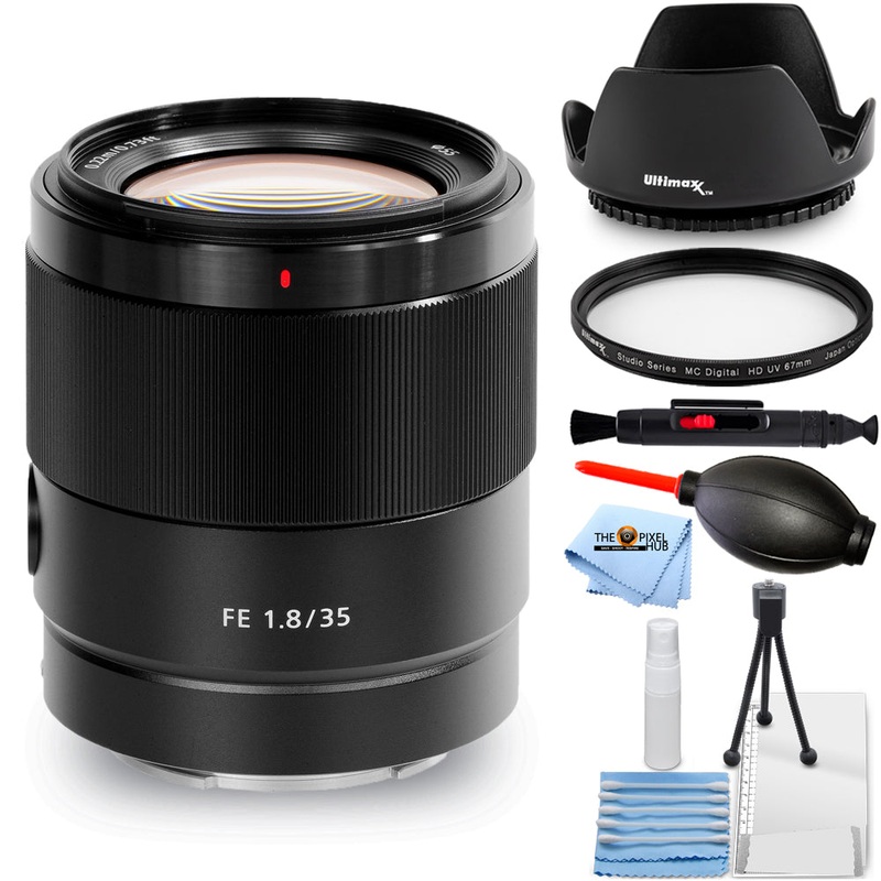 Sony FE 35mm f/1.8 Lens SEL35F18F – 7PC Accessory Bundle