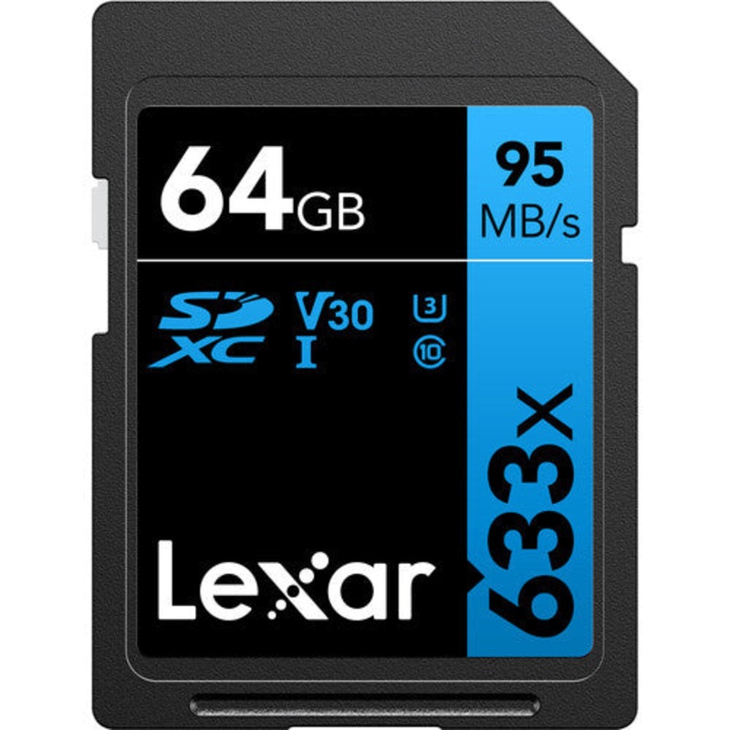 Lexar 64GB Professional 633x 95MB/s UHS-I SDXC Memory Card