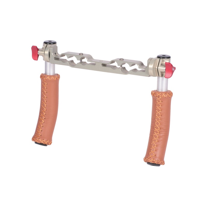 Vocas Kit double poignes cuir et support de rail