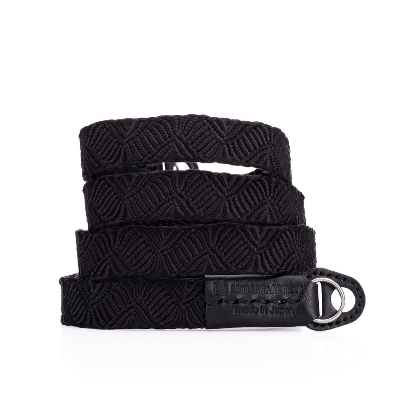 Artisan & Artist* ACAM 317 Sazanami Silk Neck Strap – Black/Black