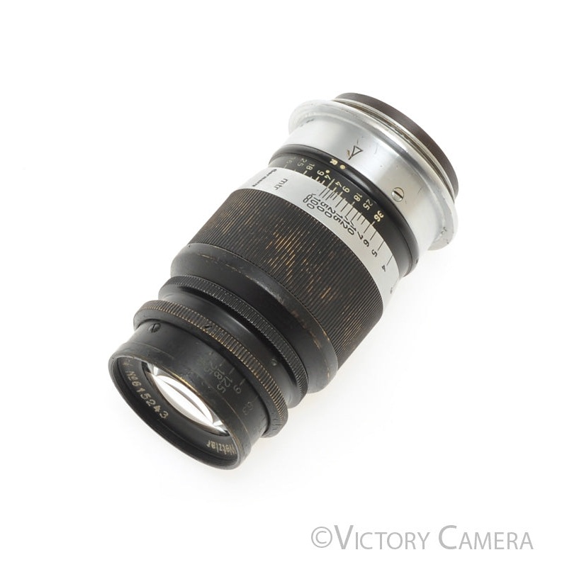 Leitz Leica Elmar 9cm 90mm f4 Black LTM Lens [EXC]