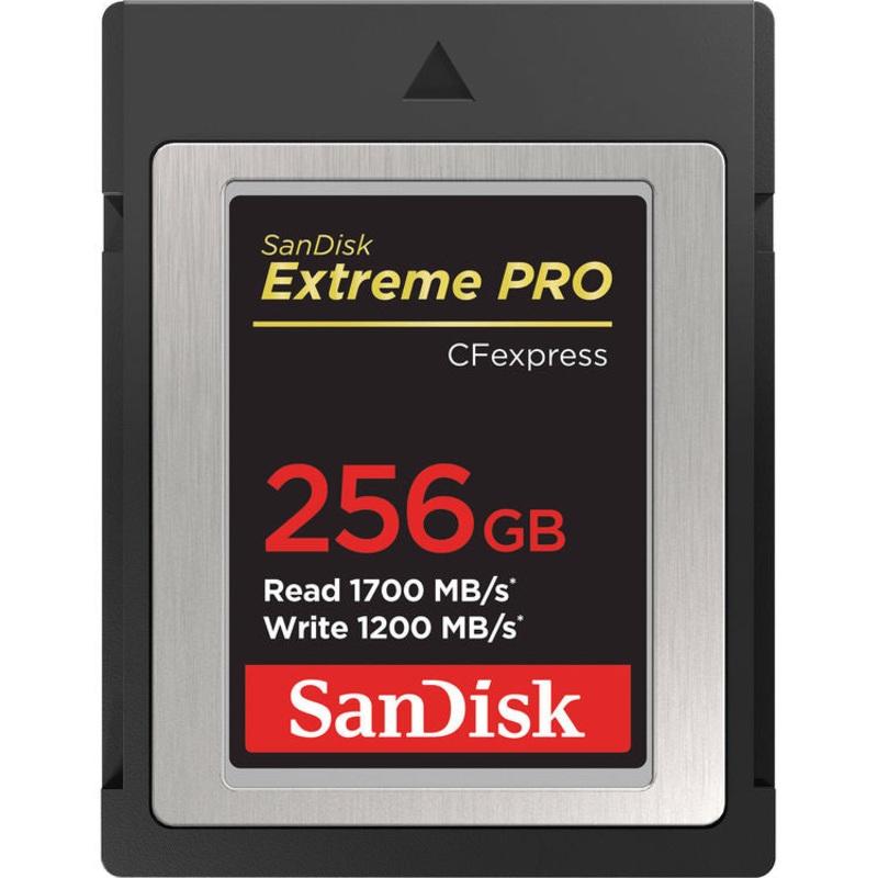 SanDisk Extreme PRO CFexpress Card Type B, 256GB, 1700MB/s Read, 1200MB/s Write – SDCFE-256G-GN4NN