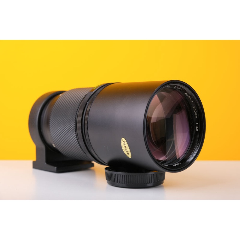 Olympus 300mm f4.5 Auto-Tele OM Mount Lens with Leather Case