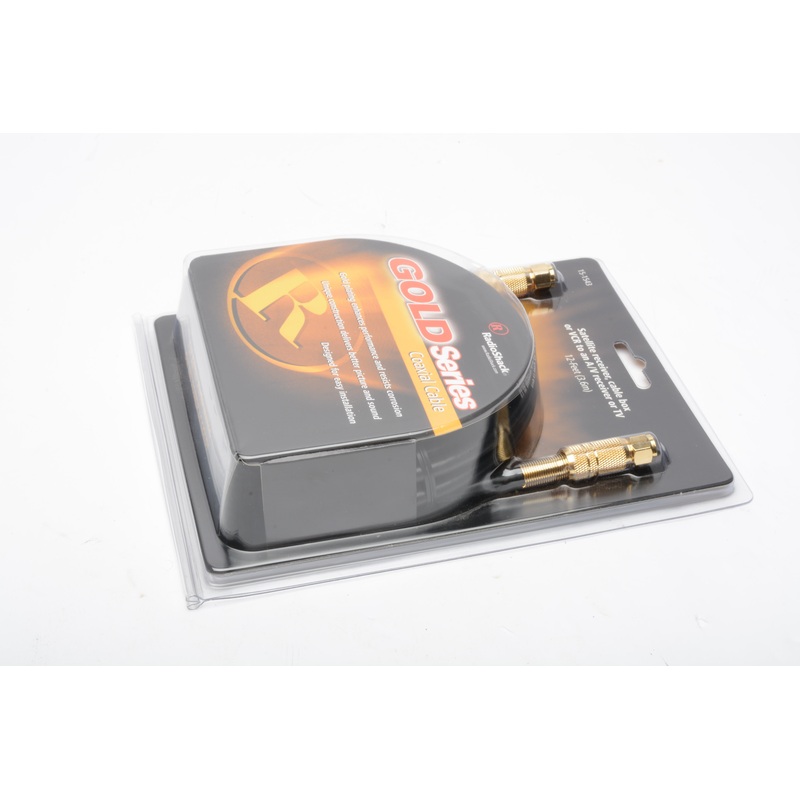Radio Shack Coaxial Cable Gold Series 12′ Gold Plated heavy duty (New)