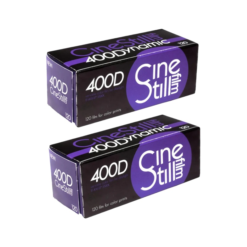 2x CINESTILL 400Dynamic Versatile Color Negative Film 120