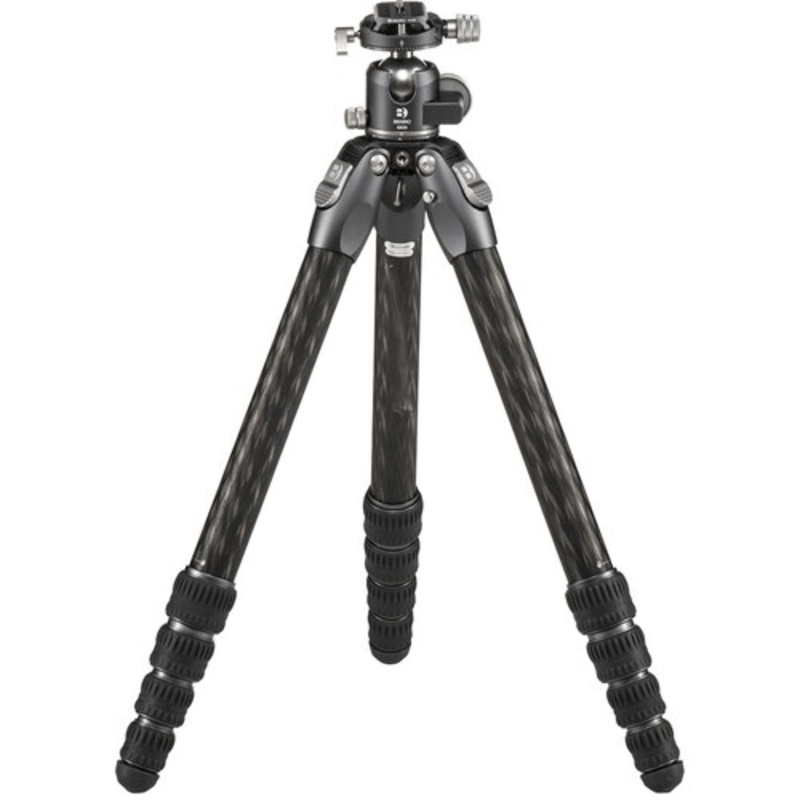 Benro Tortoise Columnless Carbon Fiber Three Series Tripod with GX35 Ballhead, 5 Leg Sections, Twist Leg Locks, Padded Carrying Case