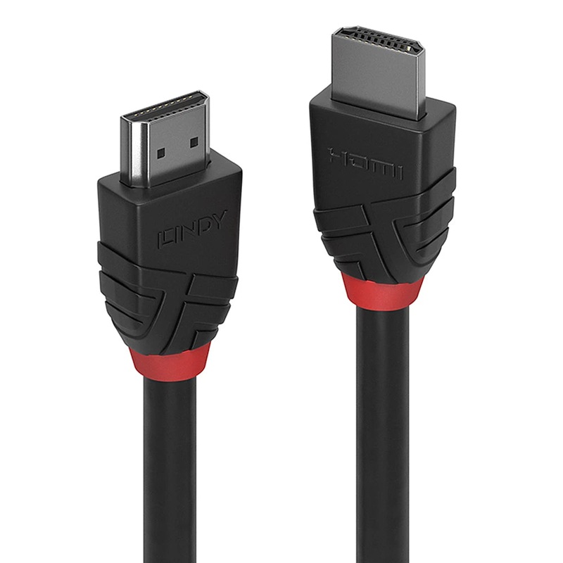Lindy High Speed HDMI Cable, Black Line 0.5m 36470