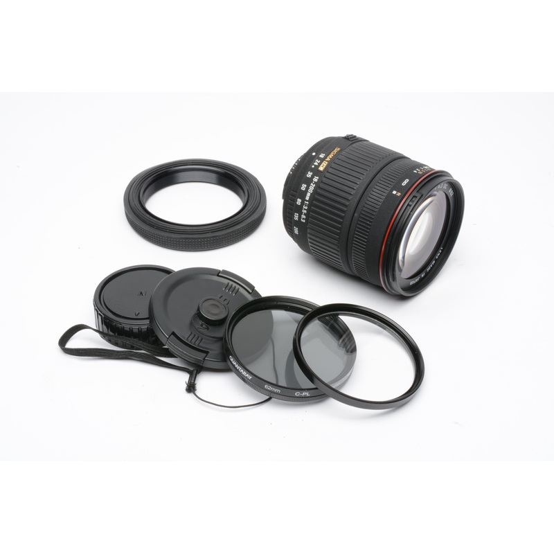 Sigma AF 18-200mm F3.5-6.3 D DC Lens for Nikon F Mount w/Hood, UV, Pola